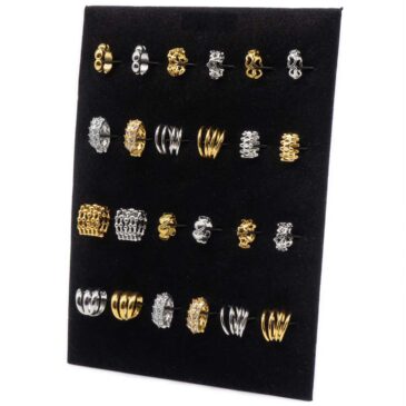 Earcuff in acciaio misto perla soggetti assortiti
