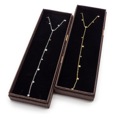 Collana girocollo con catena pendente e stelle