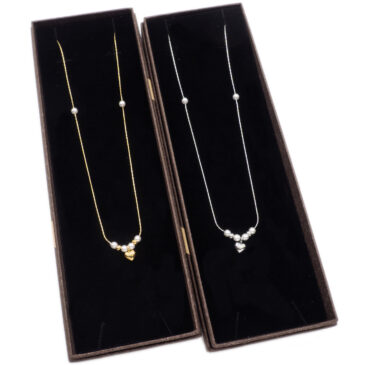 Girocollo con perline e ciondolo a cuore (oro/argento)
