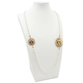 Collana lunga di perle sogg. Sole