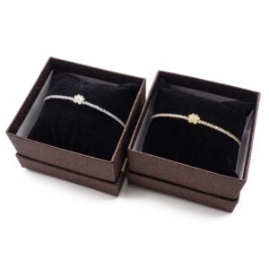 Bracciale rigido sogg. Zampa tempestato di strass