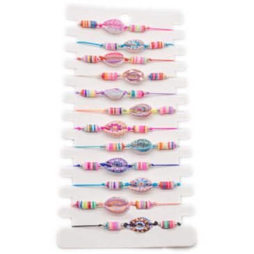 Bracciali in corda con sogg. Conchiglia
