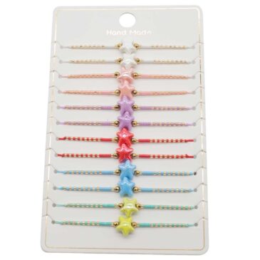 Bracciali in corda con sogg. Stella
