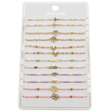 Bracciali in corda con soggetti assortiti