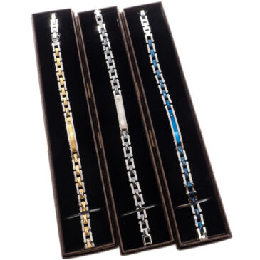 Bracciale uomo a catena con piastrina