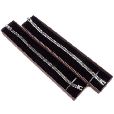Bracciale morbido in acciaio stile catena moto con strass