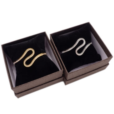 Bracciale rigido in acciaio fantasia onda