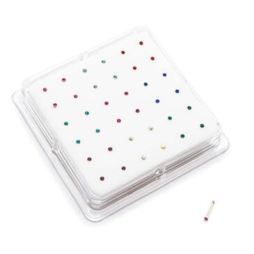 Nasini ball end Liscio (incollato) 1 mm Mix Color