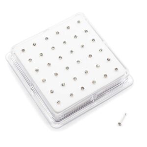 Nasini ball end Liscio (incollato) 1,5 mm Crystal