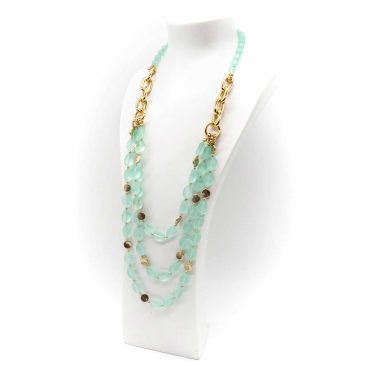 Collana bigiotteria lunga colori assortiti oro
