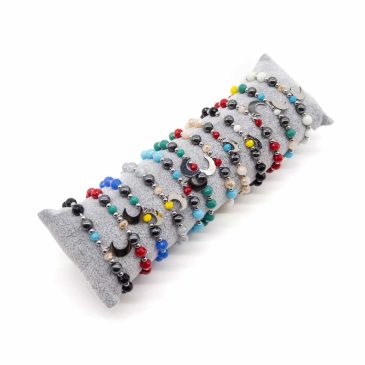 Set braccialetti acciaio elastico luna acciaio