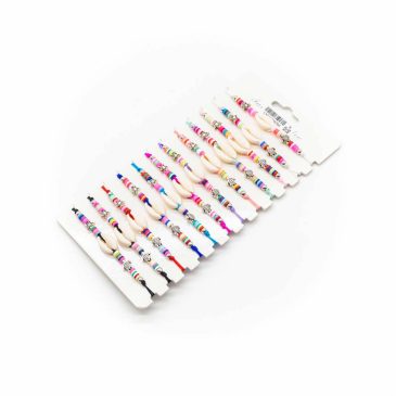 Set braccialetti bigiotteria a scorrimento centrale conchiglia