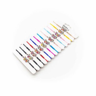 Set braccialetti bigiotteria a scorrimento centrale farfalla