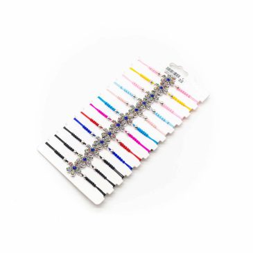 Set braccialetti bigiotteria a scorrimento centrale fiorellino