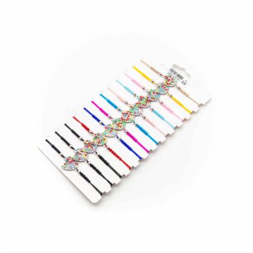 Set braccialetti bigiotteria a scorrimento centrale cuore