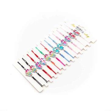 Set braccialetti bigiotteria a scorrimento centrale cane arlecchino