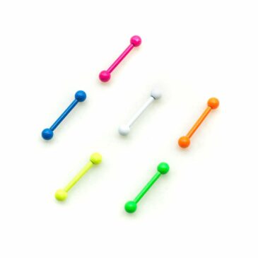 Barbell Acciaio chirurgico 316L verniciato total fluo