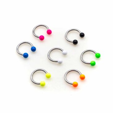 Circular Acciaio chirurgico 316L verniciato solo palline fluo 11 Circular Acciaio chirurgico 316L verniciato solo palline fluo Circular Acciaio chirurgico 316L verniciato solo palline fluo