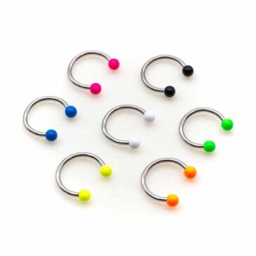 Circular Acciaio chirurgico 316L verniciato solo palline fluo 12 Circular Acciaio chirurgico 316L verniciato solo palline fluo Circular Acciaio chirurgico 316L verniciato solo palline fluo