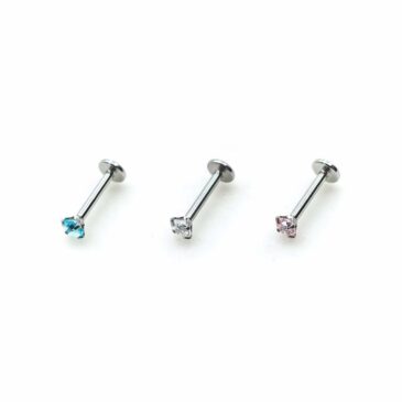 Labret (filettatura interna) Acciaio chirurgico 316L & zirconi