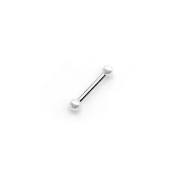 Barbell Acciaio chirurgico 316L & plastica effetto perla 4 Barbell Acciaio chirurgico 316L & plastica effetto perla Barbell Acciaio chirurgico 316L & plastica effetto perla