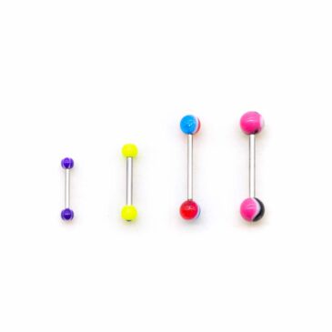 Piercing barbell acciaio chirurgico 316L & palline in plastica 13 Piercing barbell acciaio chirurgico 316L & palline in plastica Piercing barbell acciaio chirurgico 316L & palline in plastica