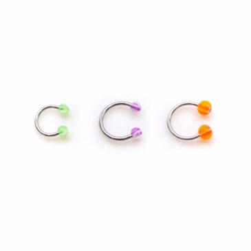 Piercing circular acciaio chirurgico 316L & palline in plastica 14 Piercing circular acciaio chirurgico 316L & palline in plastica Piercing circular acciaio chirurgico 316L & palline in plastica