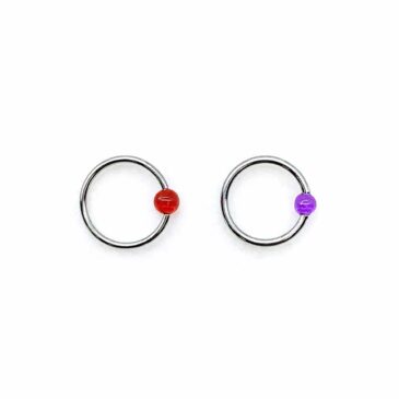 Piercing ring acciaio chirurgico 316L & palline in plastica 15 Piercing ring acciaio chirurgico 316L & palline in plastica Piercing ring acciaio chirurgico 316L & palline in plastica