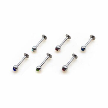 Labret Acciaio chirurgico 316L & vetro 9 Labret Acciaio chirurgico 316L & vetro Labret Acciaio chirurgico 316L & vetro