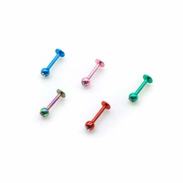 Labret Acciaio chirurgico 316L anodizzato & cristallo 10 Labret Acciaio chirurgico 316L anodizzato & cristallo Labret Acciaio chirurgico 316L anodizzato & cristallo
