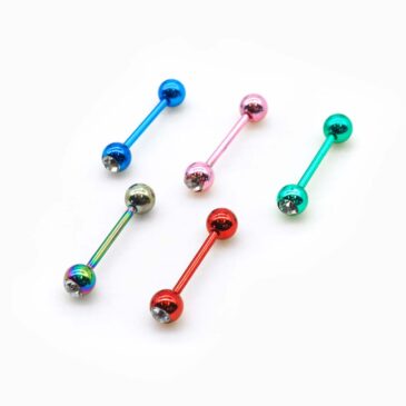 Barbell lingua Acciaio chirurgico 316L anodizzato & cristallo 13 Barbell lingua Acciaio chirurgico 316L anodizzato & cristallo Barbell lingua Acciaio chirurgico 316L anodizzato & cristallo