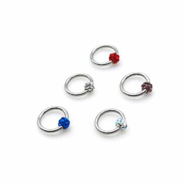 Ring Acciaio chirurgico 316L ferido & vetro 18 Ring Acciaio chirurgico 316L ferido & vetro Ring Acciaio chirurgico 316L ferido & vetro