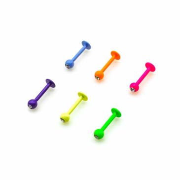 Labret Acciaio chirurgico 316L verniciato fluo & cristallo 16 Labret Acciaio chirurgico 316L verniciato fluo & cristallo Labret Acciaio chirurgico 316L verniciato fluo & cristallo