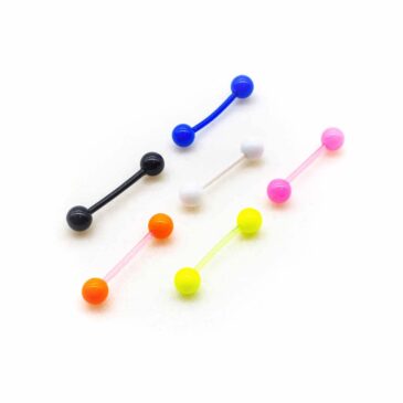 Barbell lingua Teflon PTFE colori fluo 5 Barbell lingua Teflon PTFE colori fluo Barbell lingua Teflon PTFE colori fluo