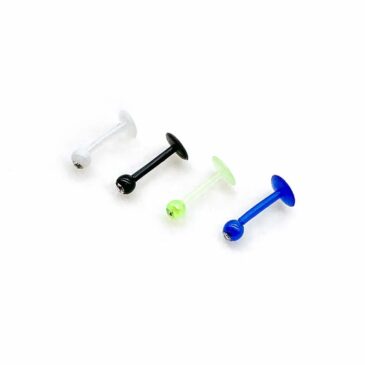 Labret Teflon PTFE colori fluo & cristallo 6 Labret Teflon PTFE colori fluo & cristallo Labret Teflon PTFE colori fluo & cristallo