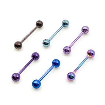 Barbell lingua Acciaio chirurgico 316L anodizzato 9 Barbell lingua Acciaio chirurgico 316L anodizzato Barbell lingua Acciaio chirurgico 316L anodizzato