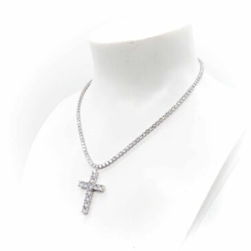 Collana strass girocollo con croce pendente 6 Collana strass girocollo con croce pendente Collana strass girocollo con croce pendente