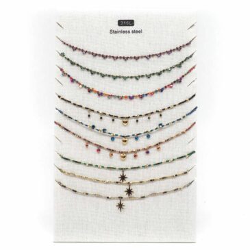 Collane girocollo acciaio oro modelli colorati serie 1 20 Collane girocollo acciaio oro modelli colorati serie 1 Collane girocollo acciaio oro modelli colorati serie 1