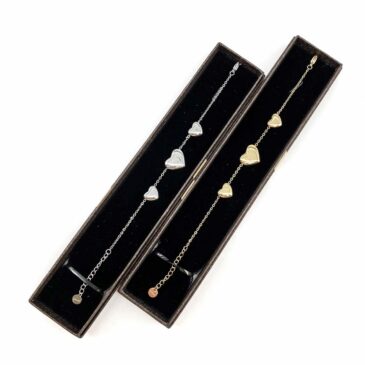 Bracciale singolo 3 cuori oro/acciaio 19 Bracciale singolo 3 cuori oro/acciaio Bracciale singolo 3 cuori oro/acciaio