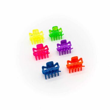 Set mini pinze per capelli modello 5 denti fluo 2 Set mini pinze per capelli modello 5 denti fluo Set mini pinze per capelli modello 5 denti fluo