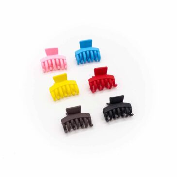 Set mini pinze per capelli rettangolari colori pastello