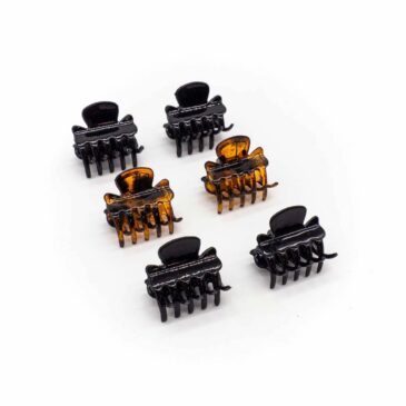 Set mini pinze per capelli modello 5 denti tartaruga e nero 3 Set mini pinze per capelli modello 5 denti tartaruga e nero Set mini pinze per capelli modello 5 denti tartaruga e nero