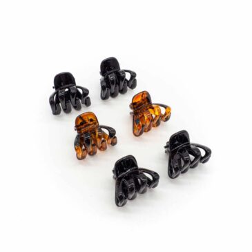 Set mini pinze per capelli modello special tartaruga e nero 6 Set mini pinze per capelli modello special tartaruga e nero Set mini pinze per capelli modello special tartaruga e nero