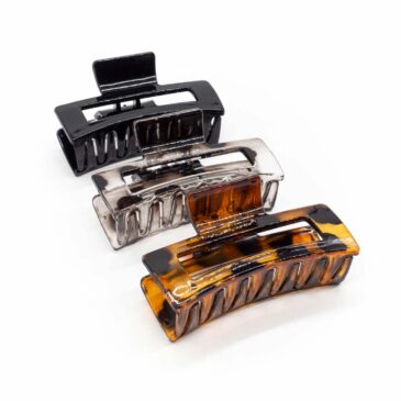 Pinza a rettangolo grande capienza tartaruga e nero 13 Pinza a rettangolo grande capienza tartaruga e nero Pinza a rettangolo grande capienza tartaruga e nero