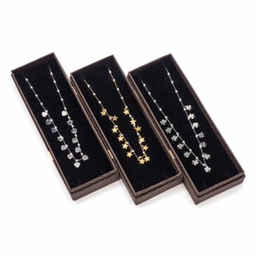 Set n° 3 collane donna in acciaio catena perle cuori stelle