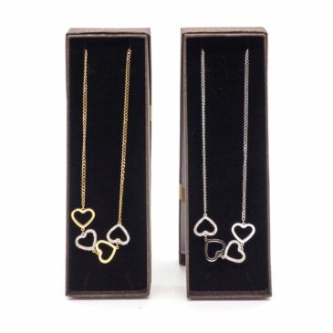 Set n° 2 collane donna in acciaio catena cuori 8 Set n° 2 collane donna in acciaio catena cuori Set n° 2 collane donna in acciaio catena cuori