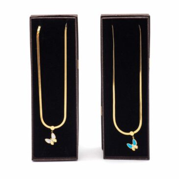 Set n° 2 collane donna in acciaio snake chain farfalle 12 Set n° 2 collane donna in acciaio snake chain farfalle Set n° 2 collane donna in acciaio snake chain farfalle